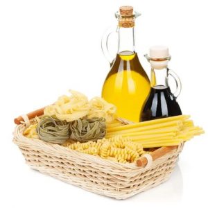 Olijfolie, pasta, wijnazijn e.a.